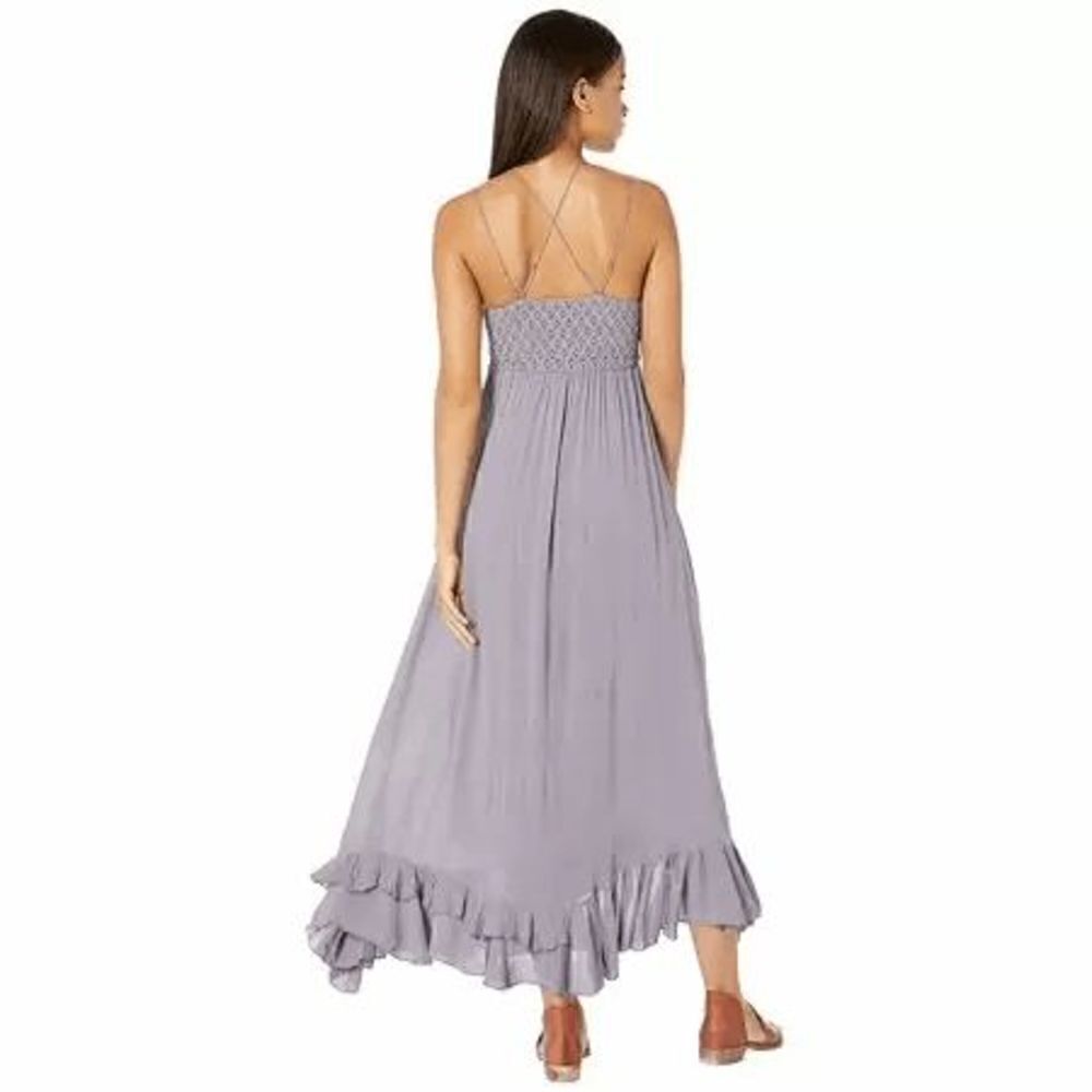 Free People Women's Adella Lavender Lace Spaghetti Straps Maxi Slip Dress XS NWT